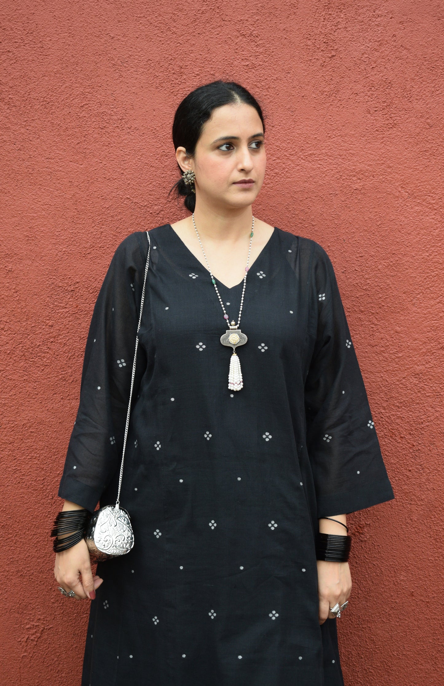 Black Jamdani Phiran