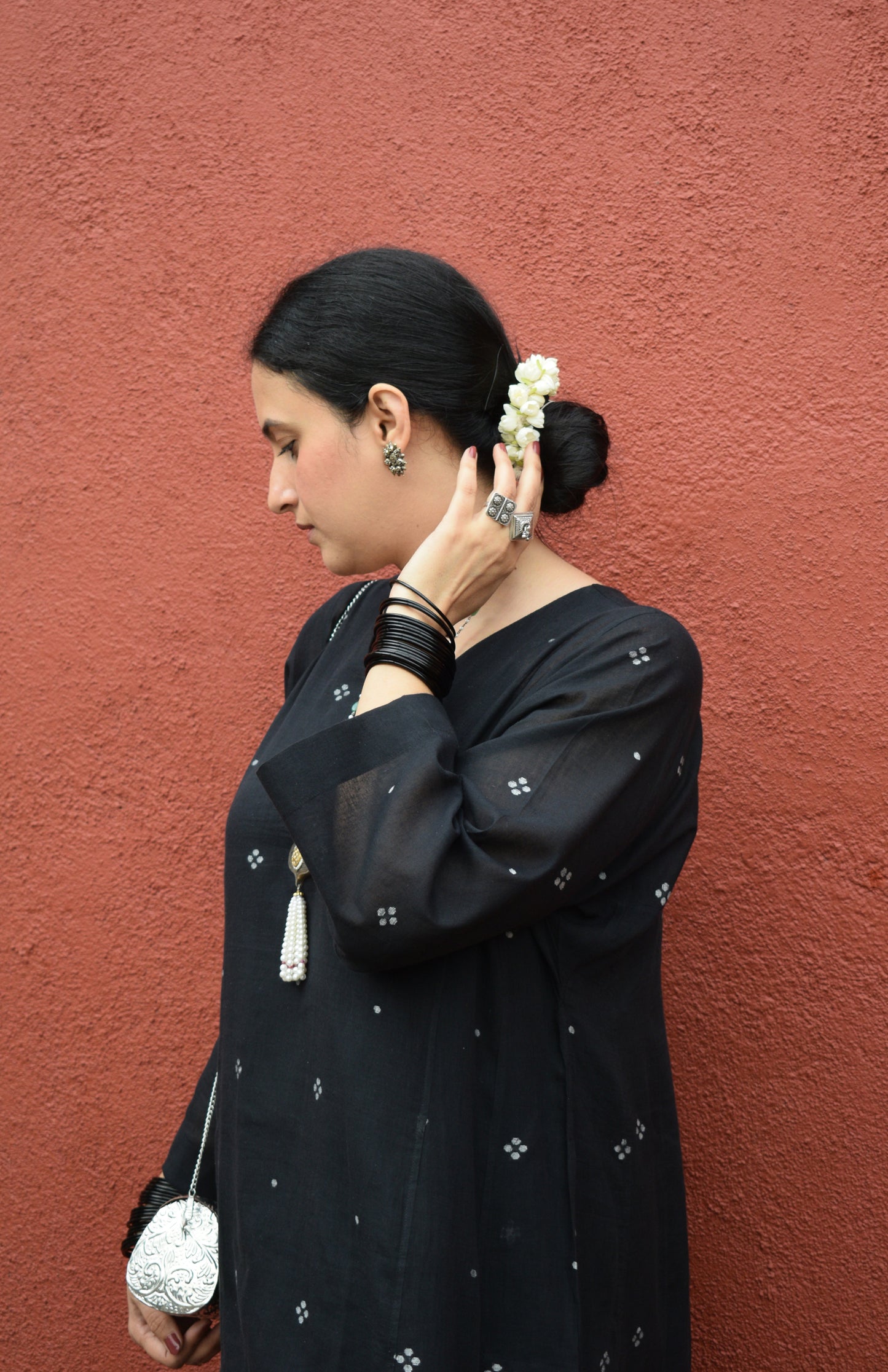 Black Jamdani Phiran