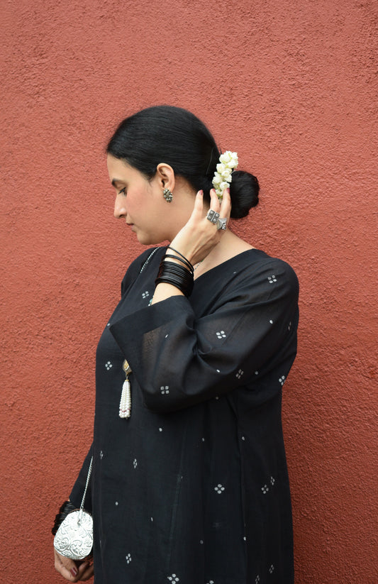 Black Jamdani Phiran