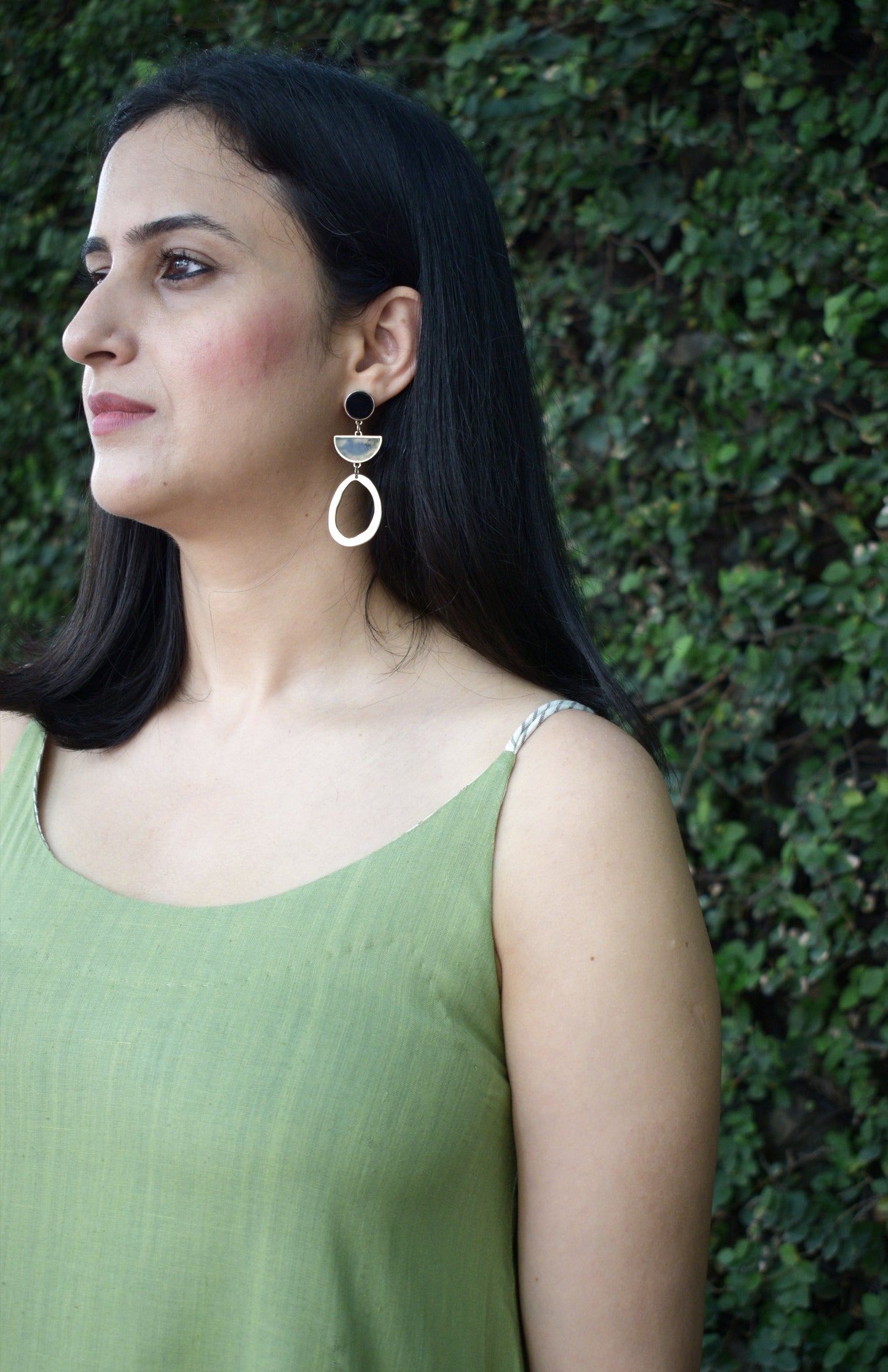 Light green A-line handspun maxi dress | Rescue