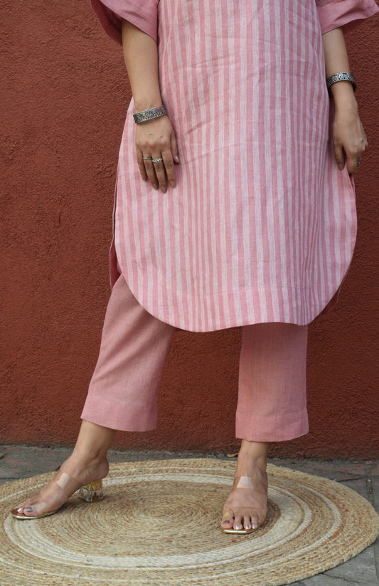 Blush pink Linen Trousers