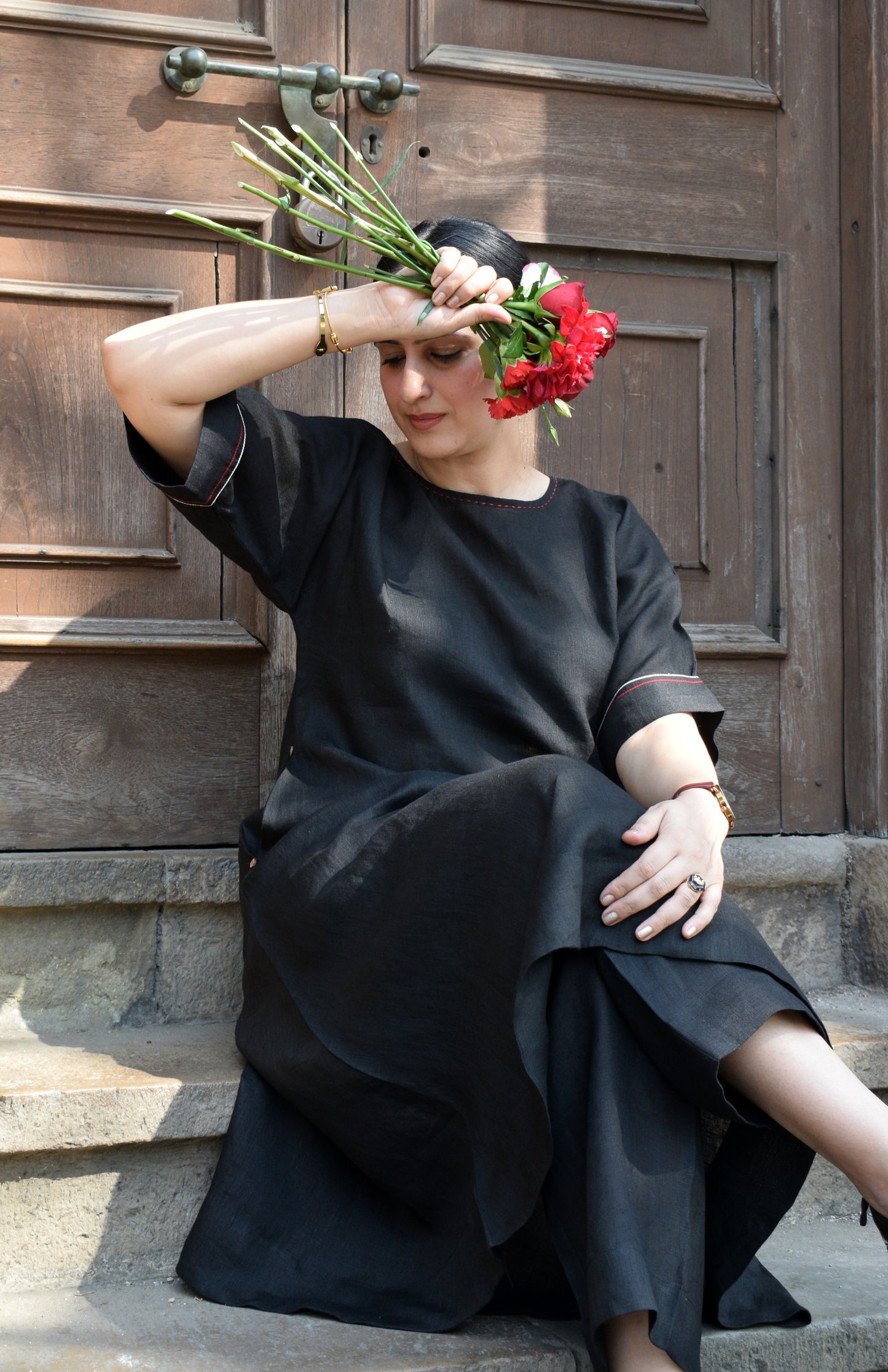 Ink Black Linen pants