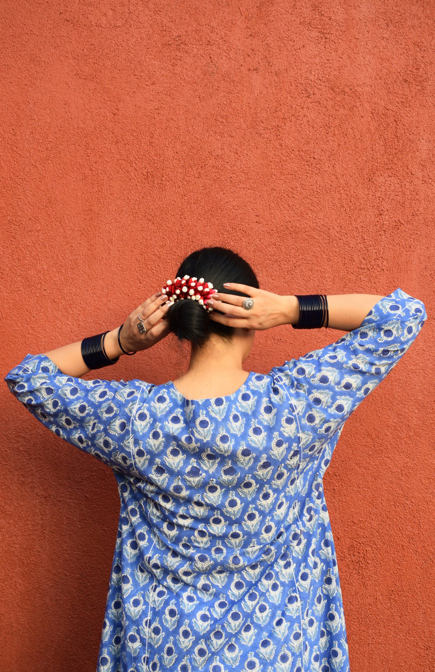 Blue Hand Block printed Phiran
