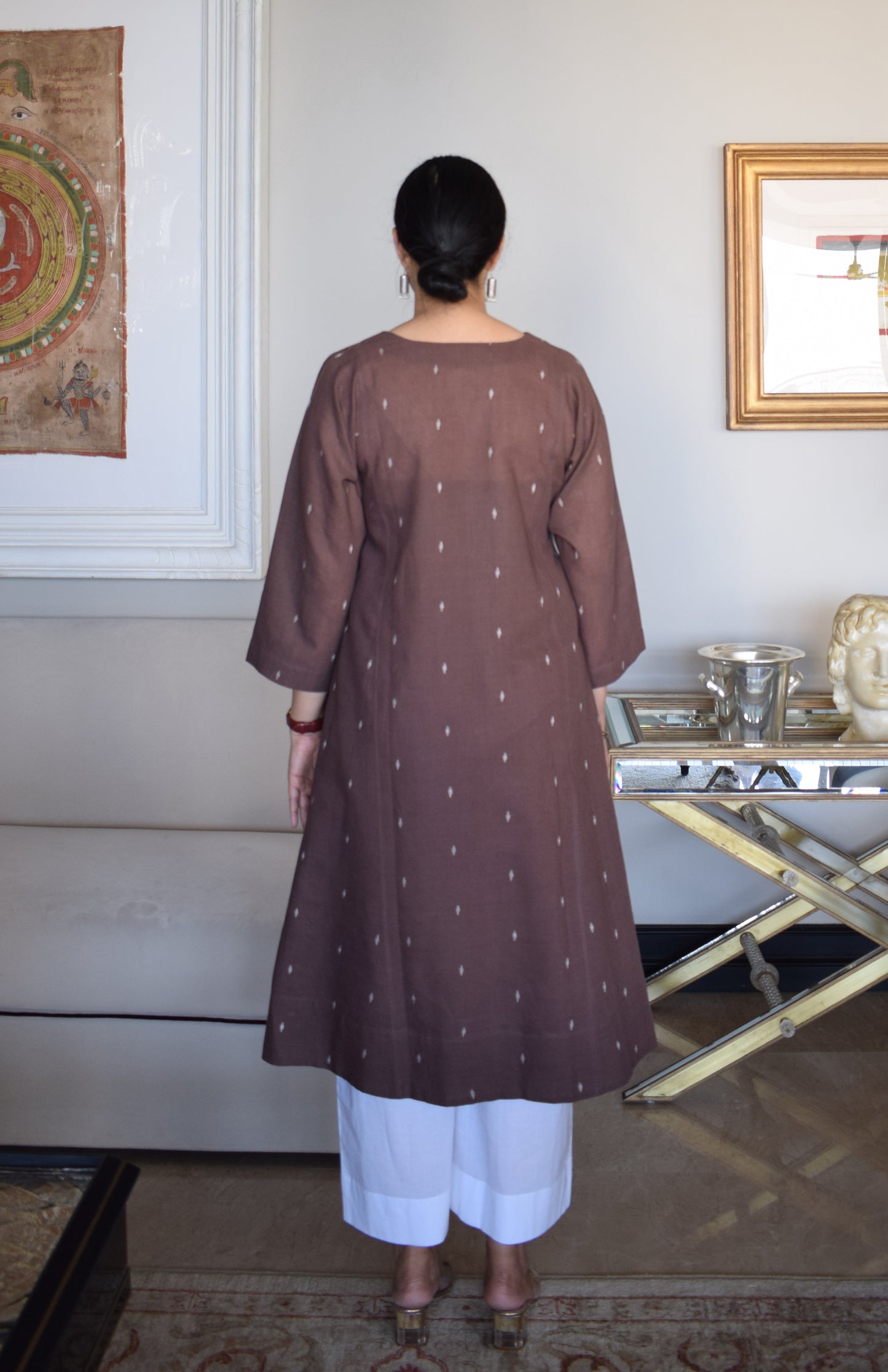 Brown Jamdani Phiran