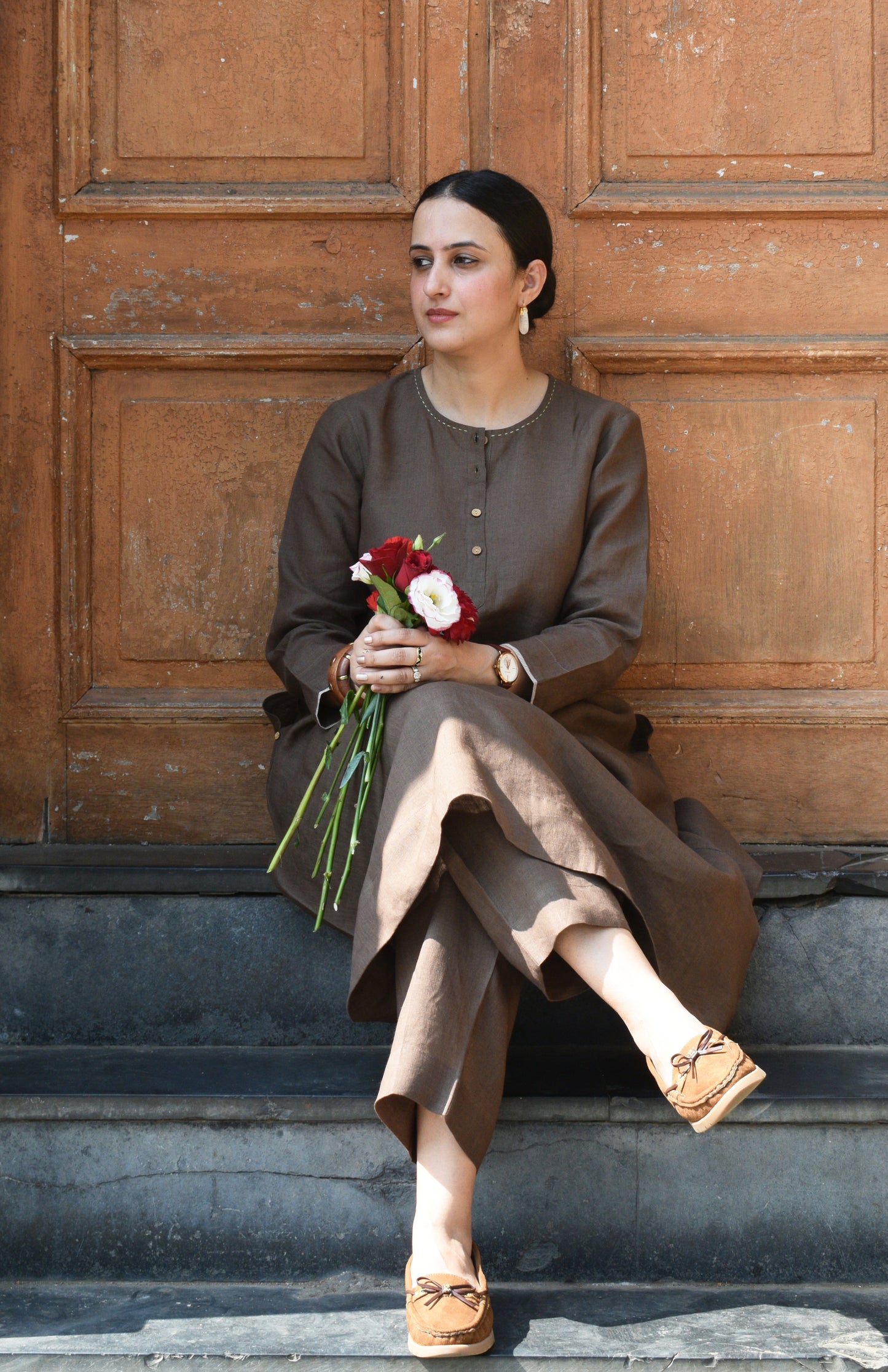 Walnut Brown Linen pants