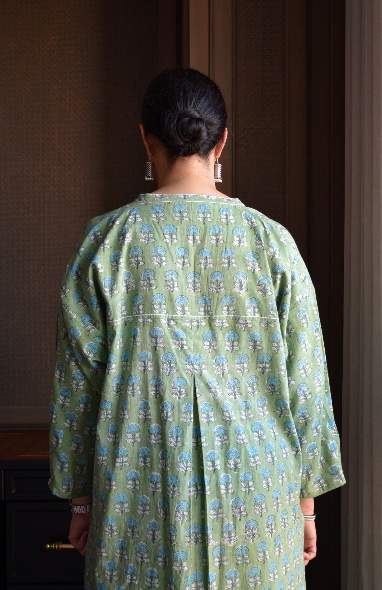 Green Handblock Printed Antifit Co-Ord Set