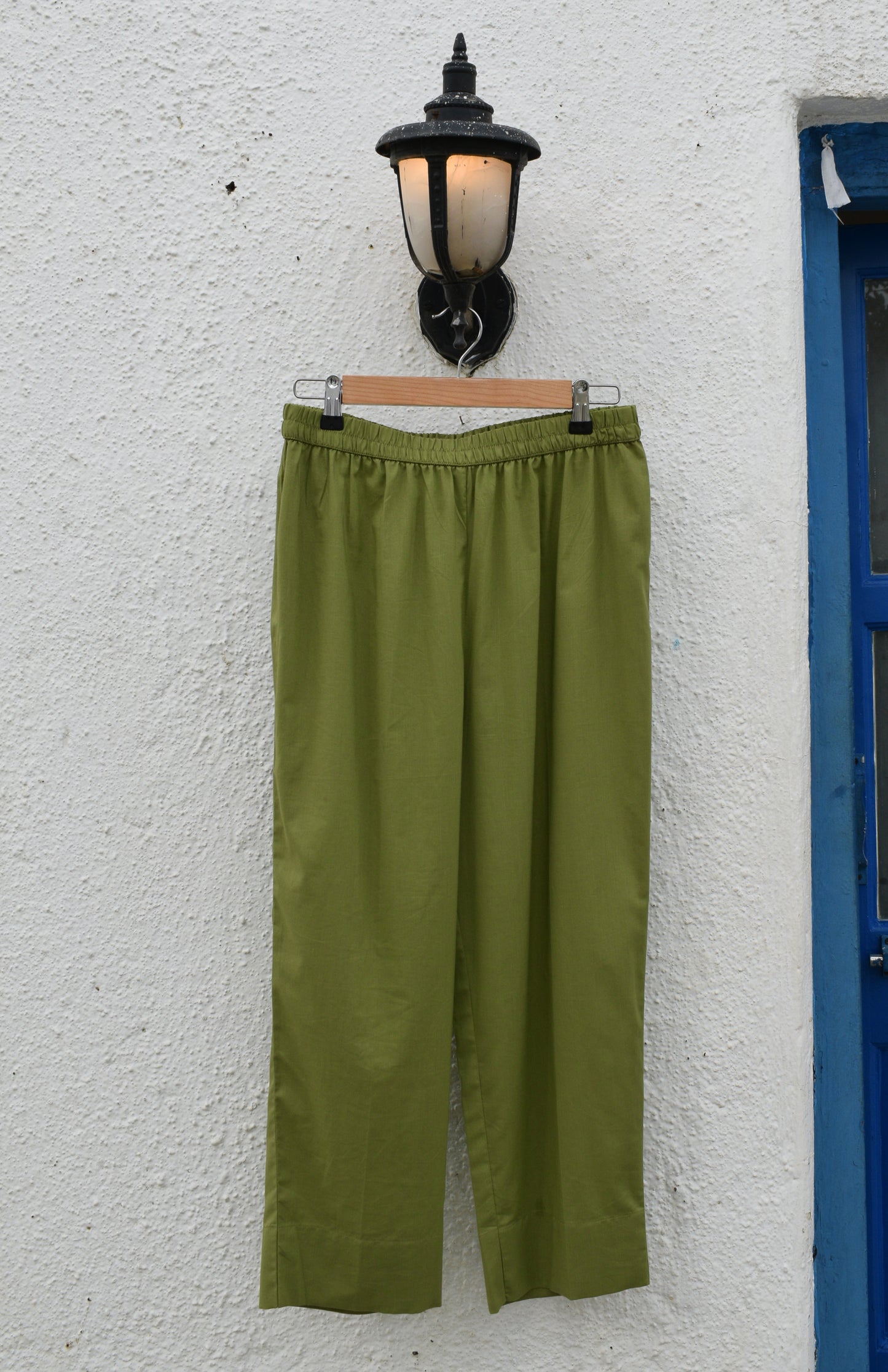 Green straight leg cotton pyjama