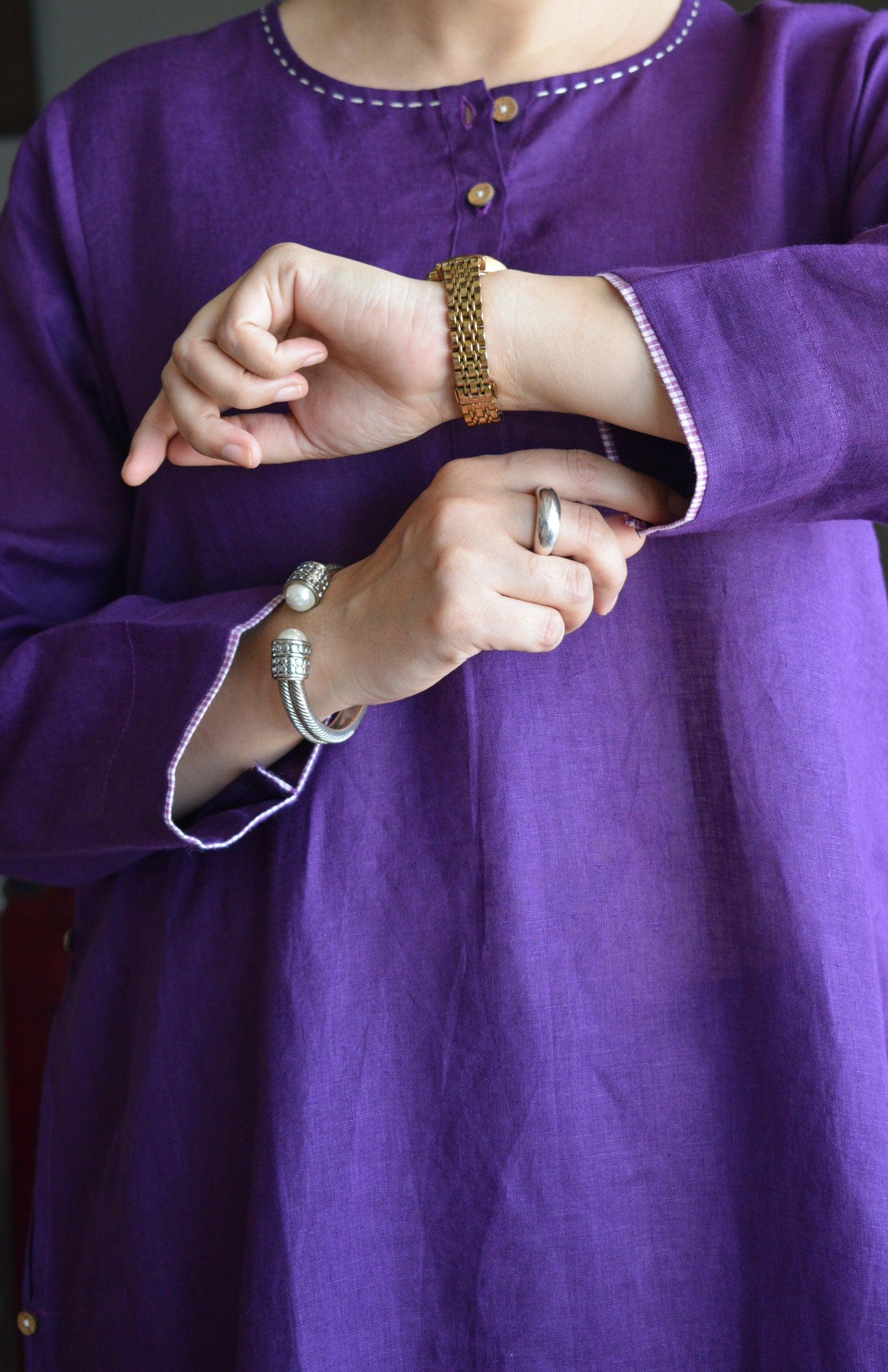Purple Linen Co-ord Set