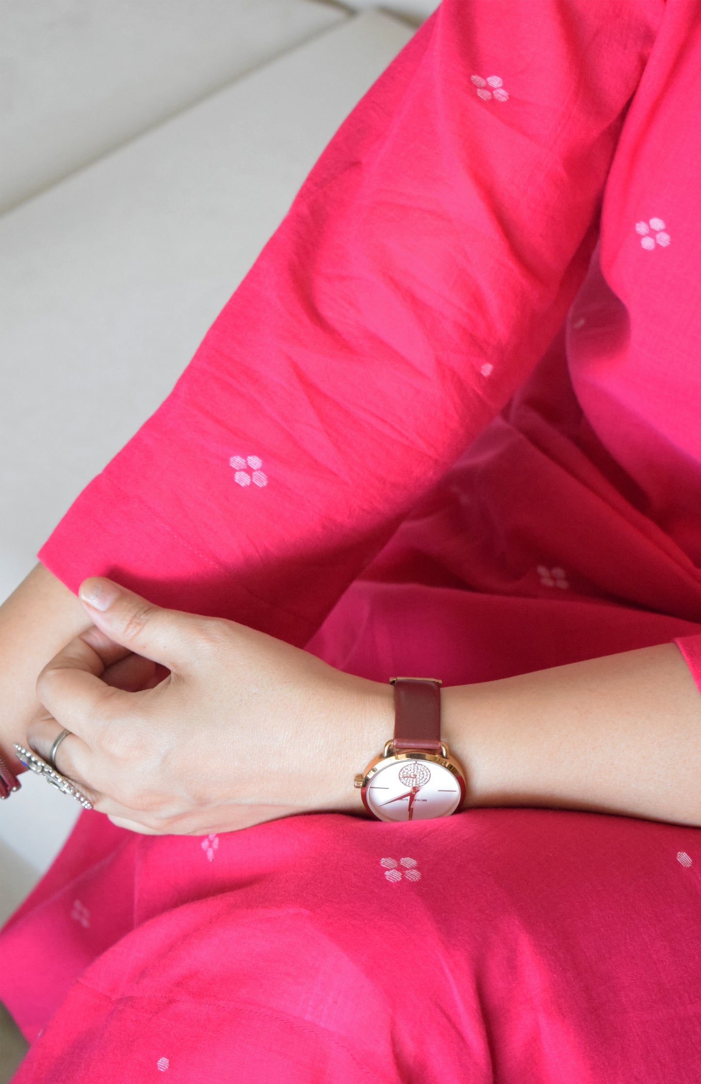 Rani Pink Jamdani Phiran