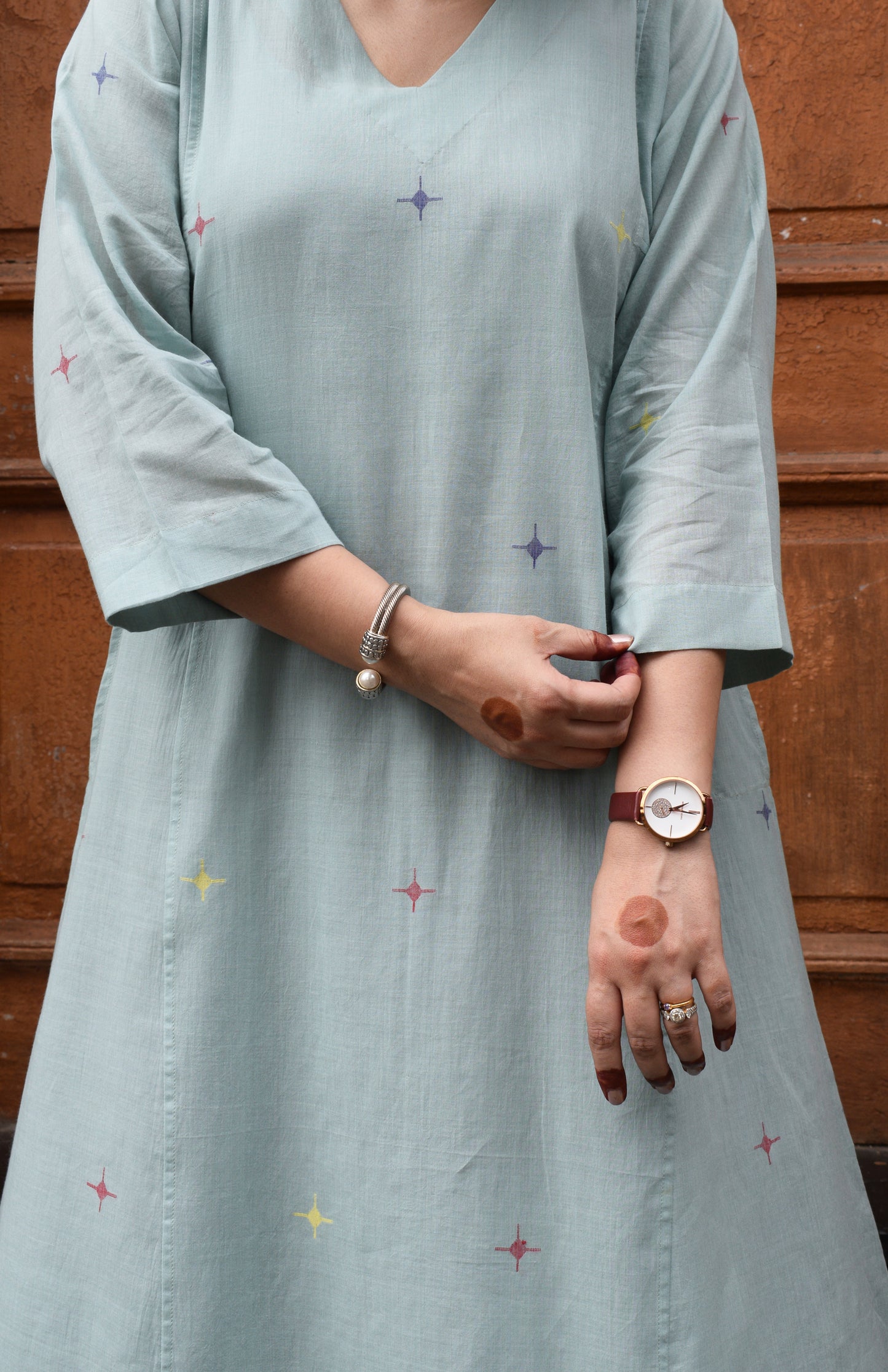 Sea Green Jamdani Phiran
