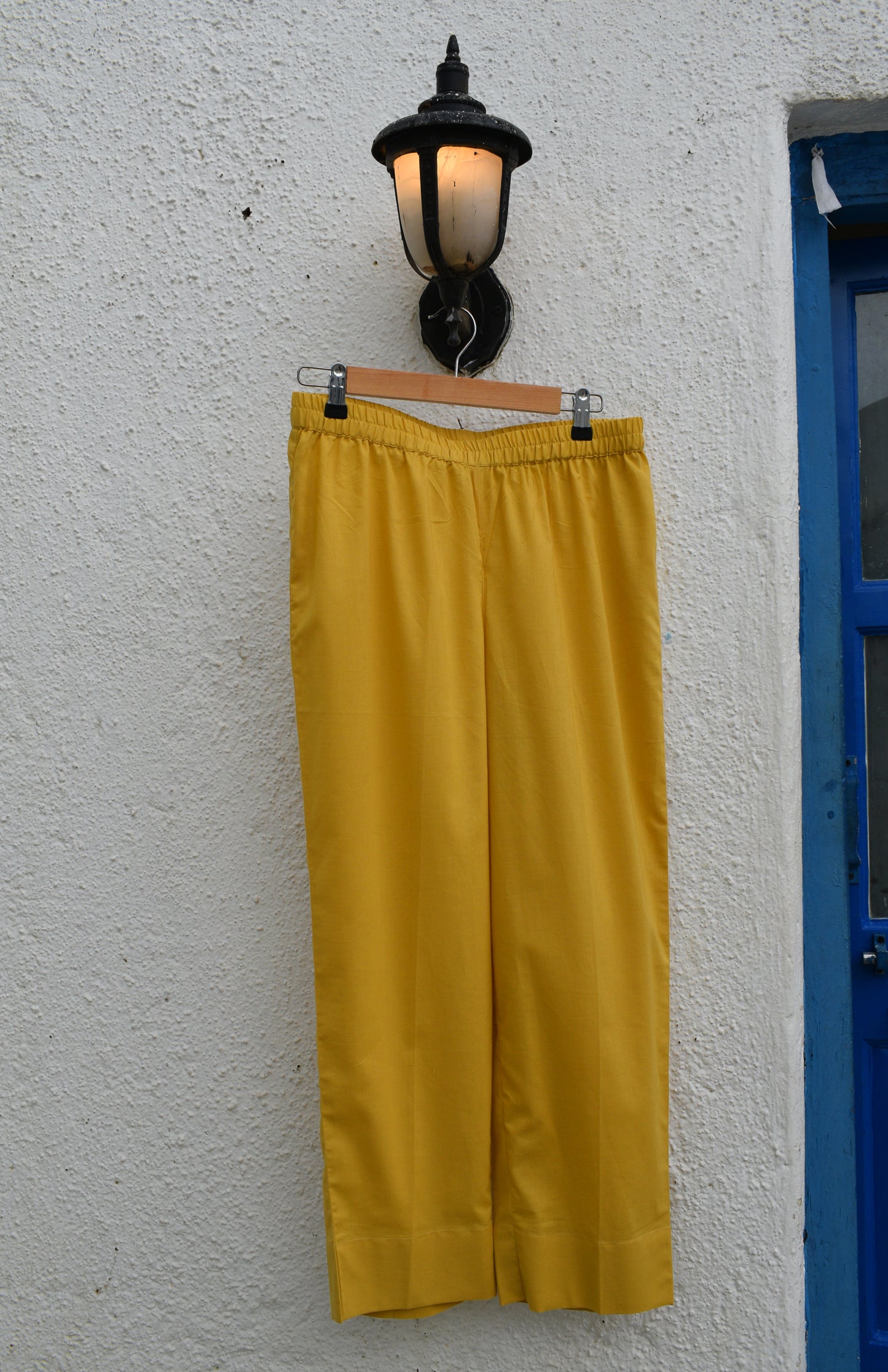 Yellow straight leg cotton pyjama