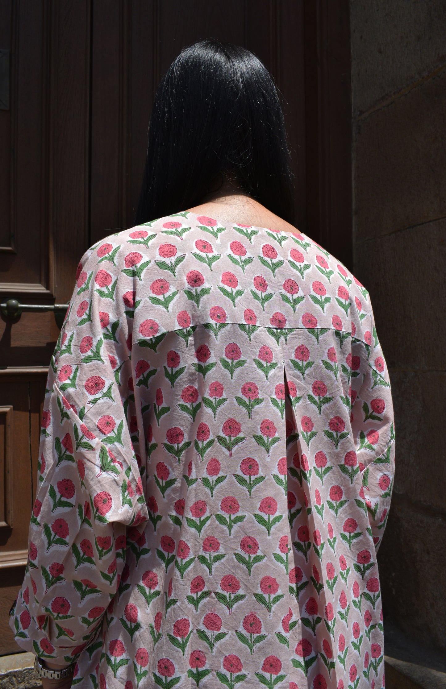 Pink Hand block printed Antifit co-ord set