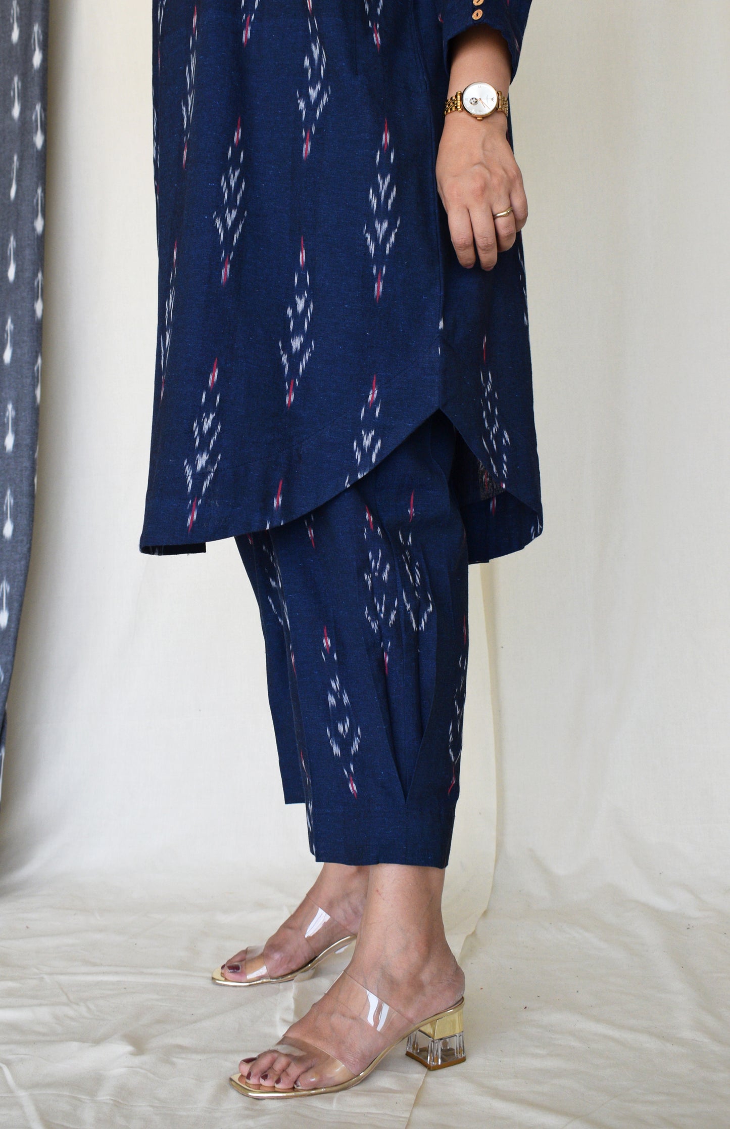 Navy Blue Ikat Antifit co-ord set