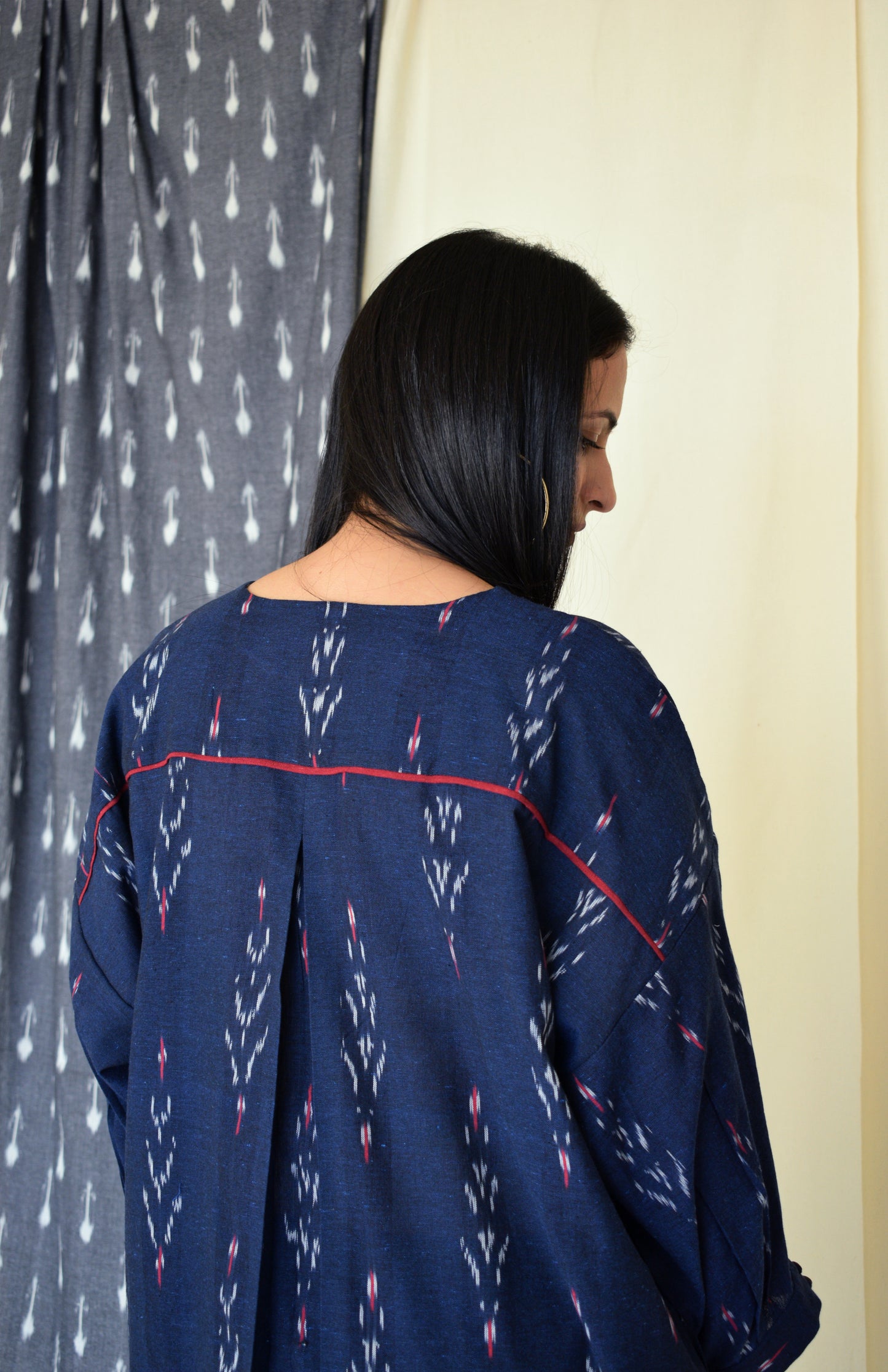 Navy Blue Ikat Antifit co-ord set