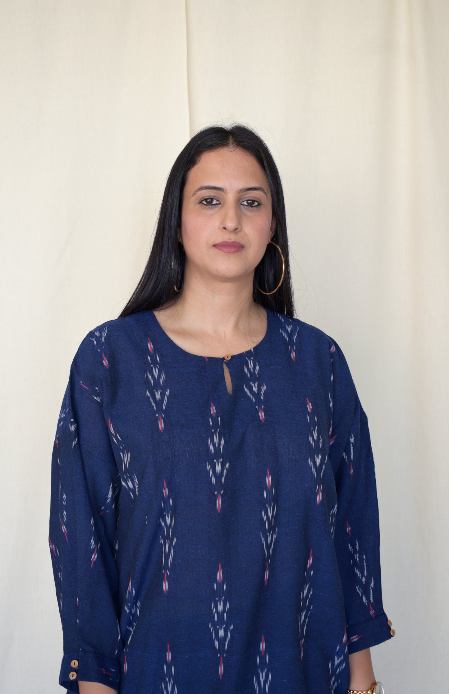 Navy Blue Ikat Antifit co-ord set