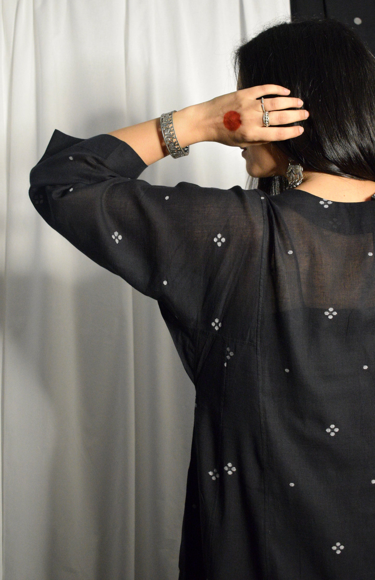 Black Jamdani Phiran