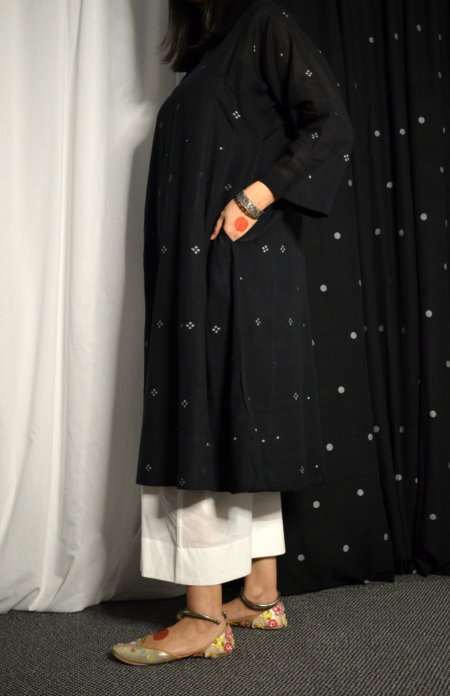 Black Jamdani Phiran