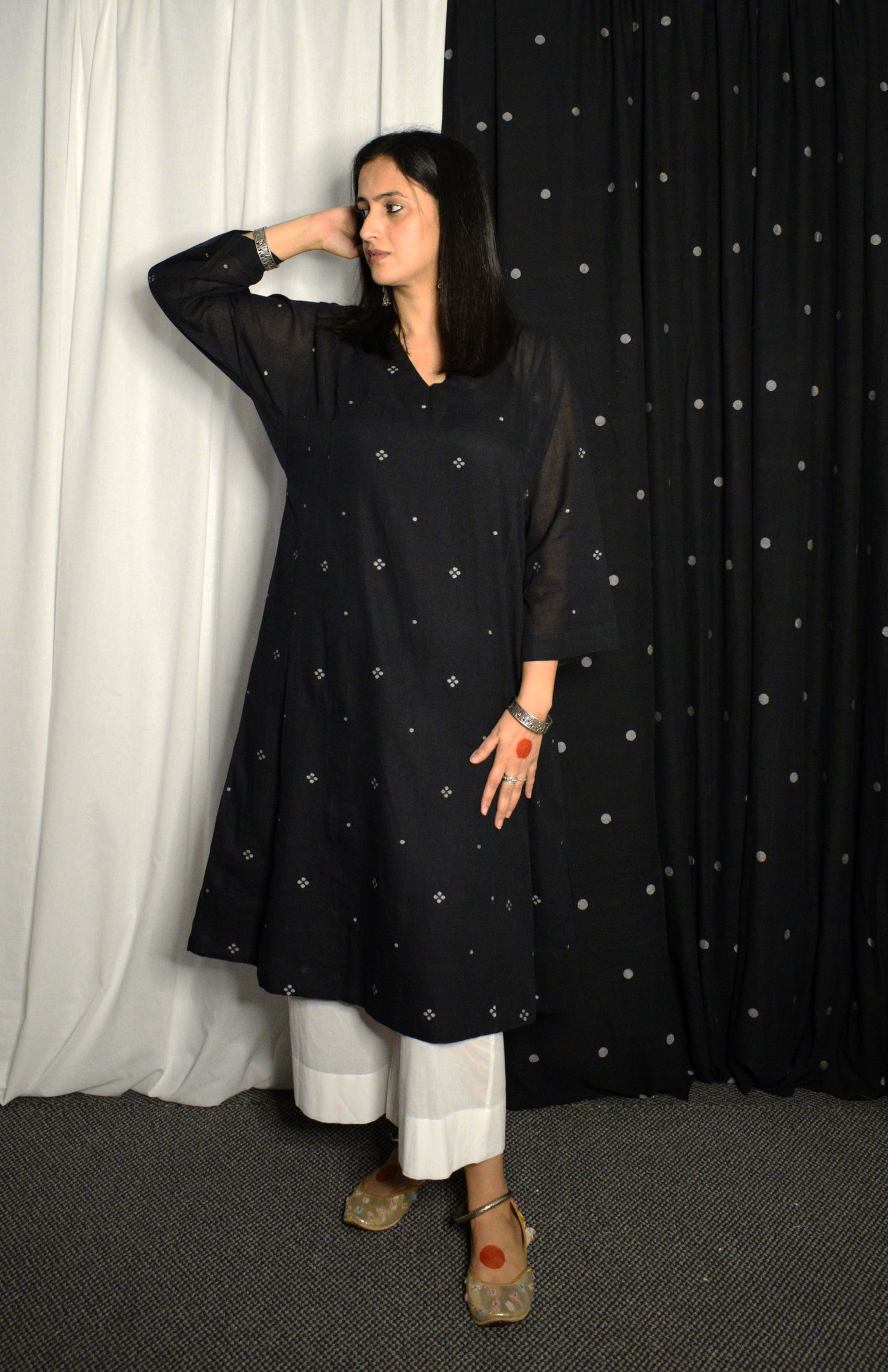 Black Jamdani Phiran