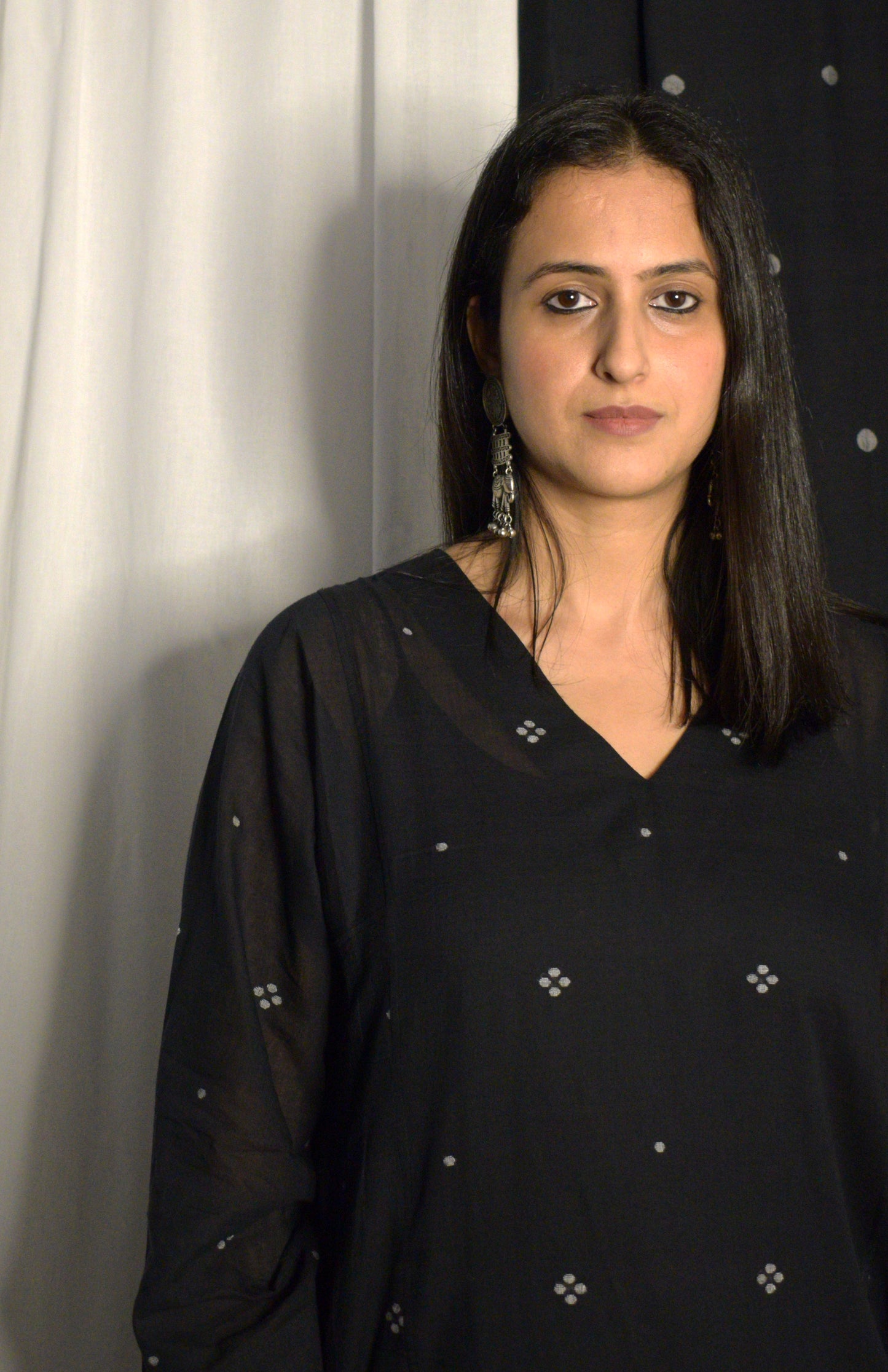 Black Jamdani Phiran