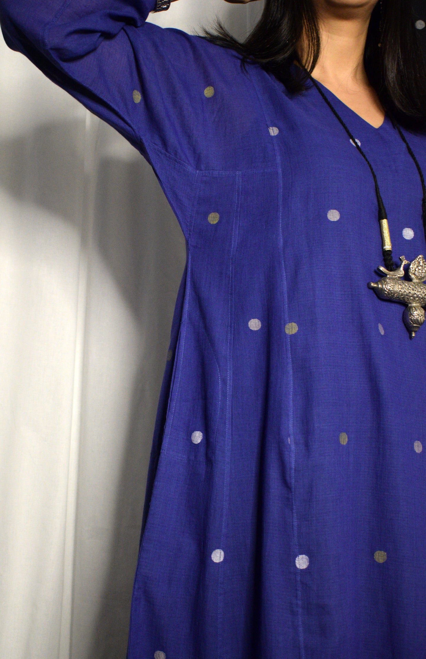 Blue Jamdani Phiran