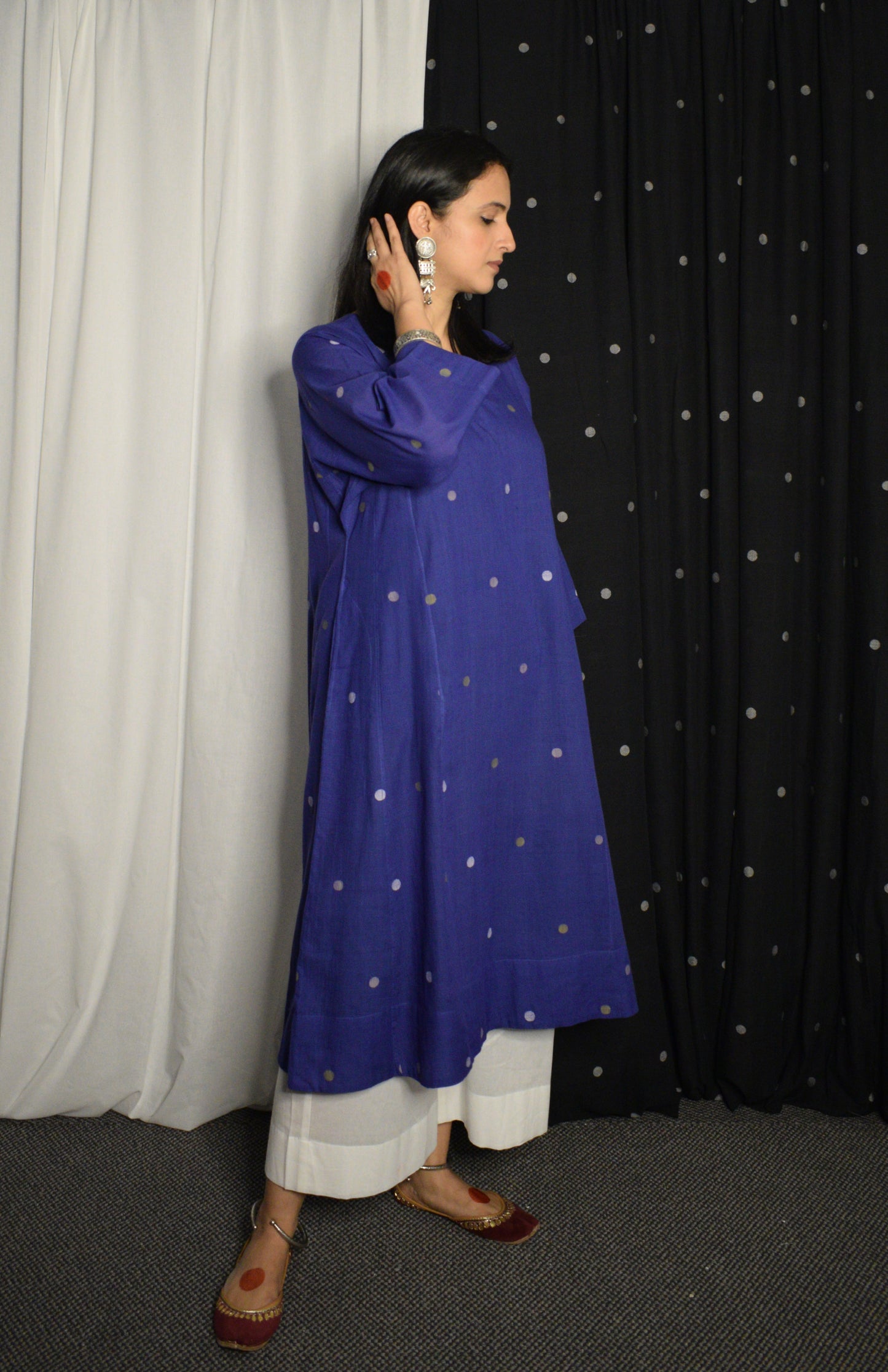 Blue Jamdani Phiran