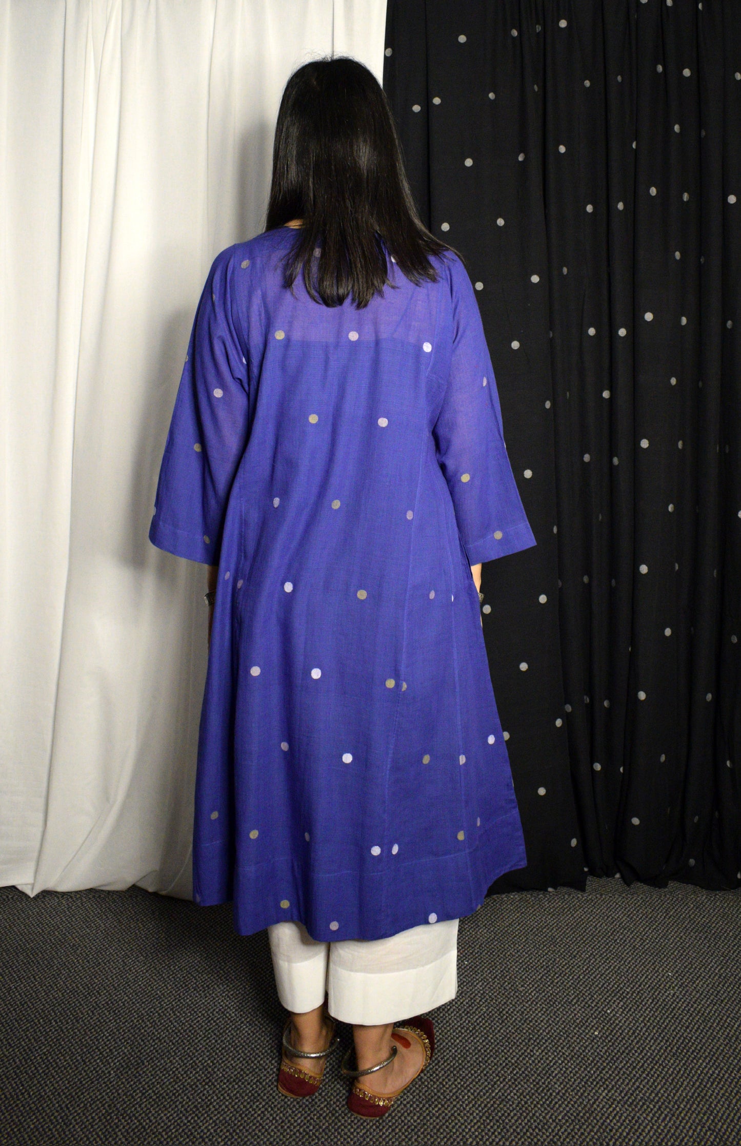 Blue Jamdani Phiran
