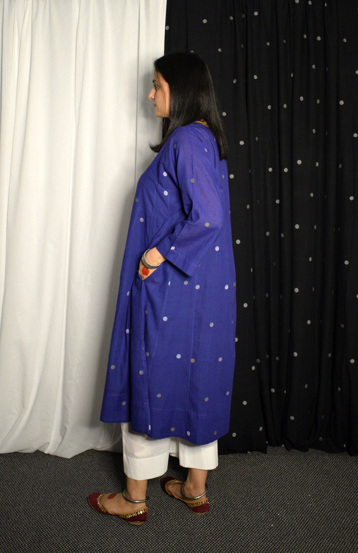 Blue Jamdani Phiran