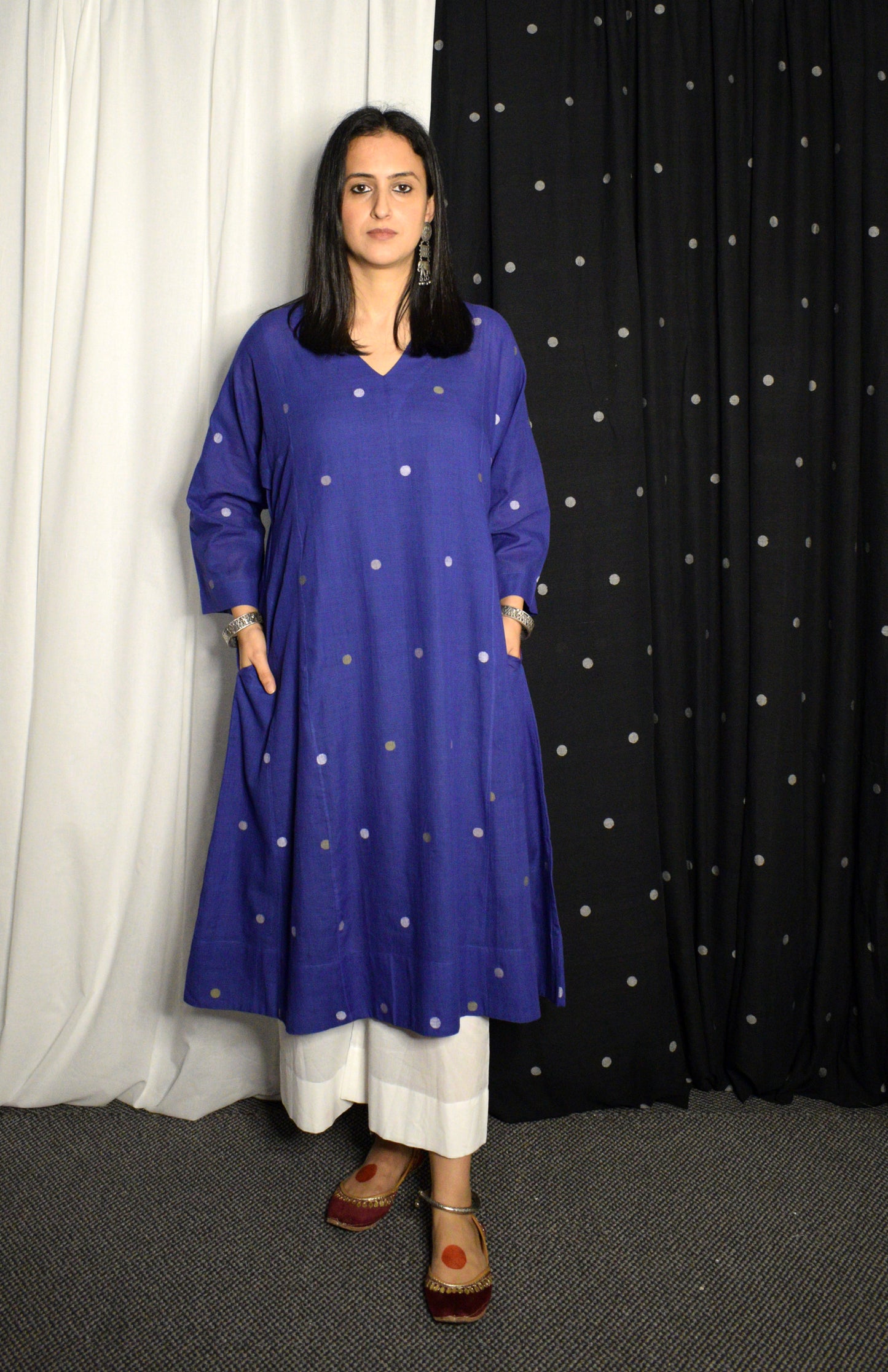 Blue Jamdani Phiran
