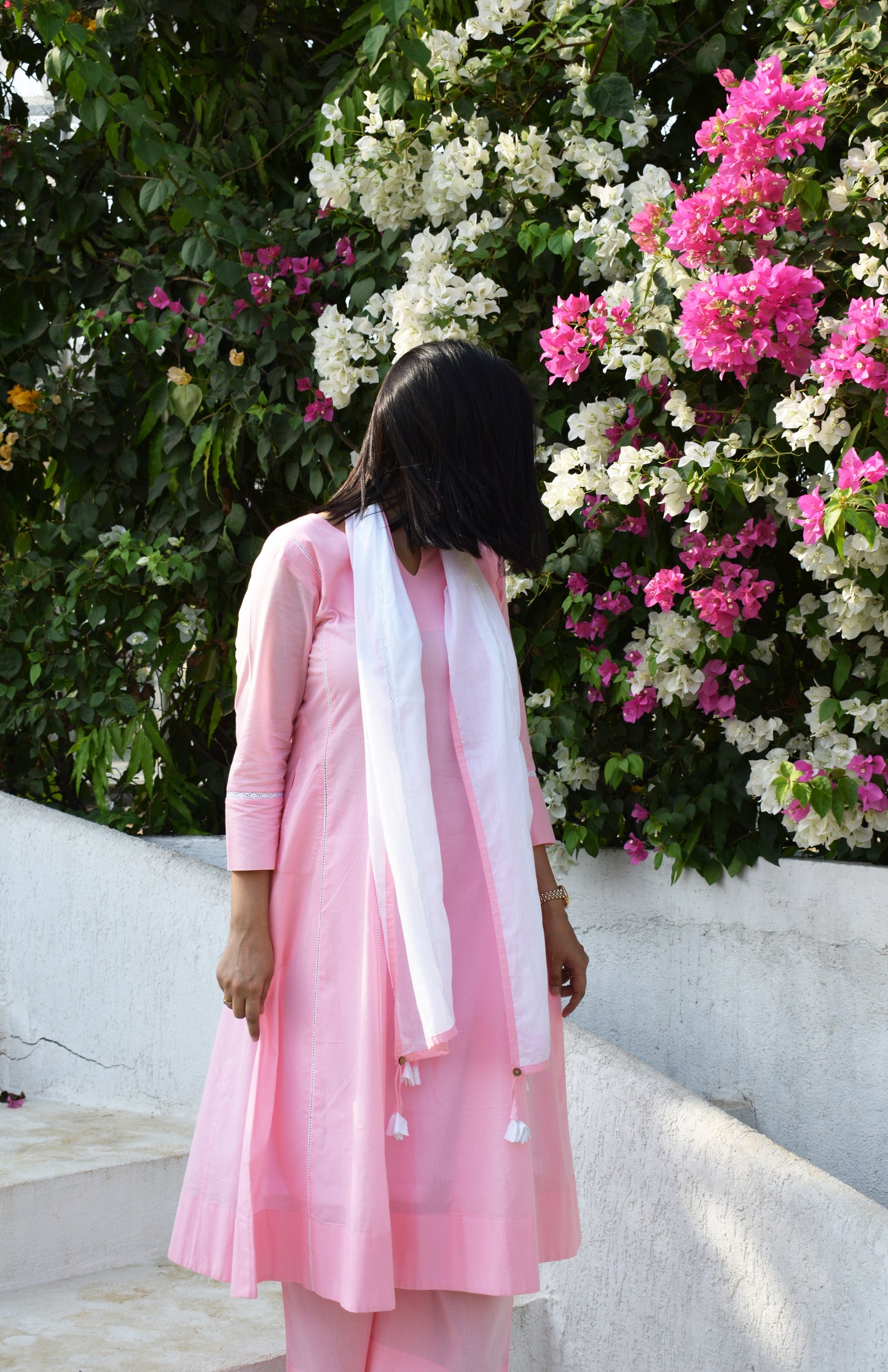 Sunkissed white mul cotton stole