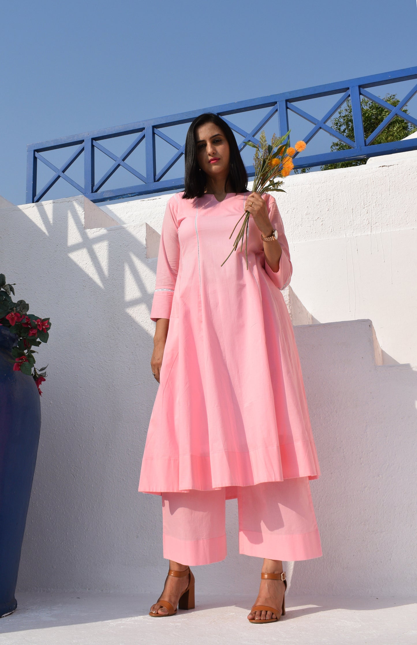Lemonade pink basic pyjama with pockets