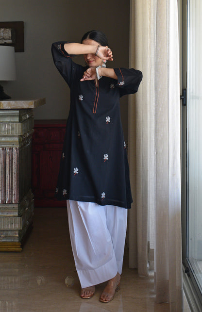 Sunkissed White Pleated Wide Legged Pyjama