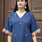 Navy blue Chowmukh Kala Cotton choga
