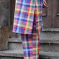 Multicolor checks Kala cotton co-ord set