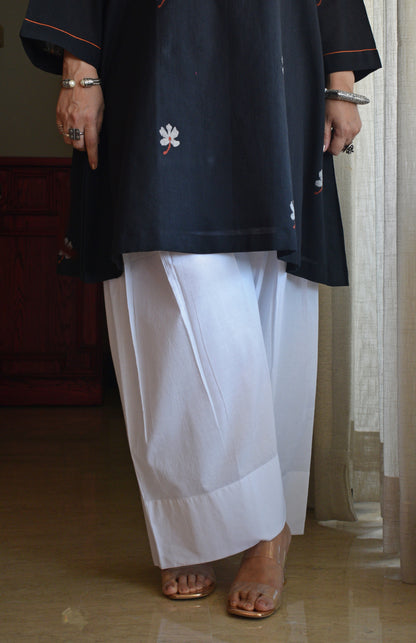 Sunkissed White Pleated Wide Legged Pyjama