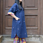 Navy blue Chowmukh Kala Cotton choga