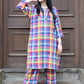 Multicolor checks Kala cotton co-ord set