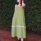 Light green A-line handspun maxi dress | Rescue