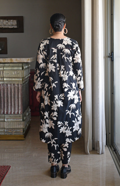 Black Floral Co-Ord Set