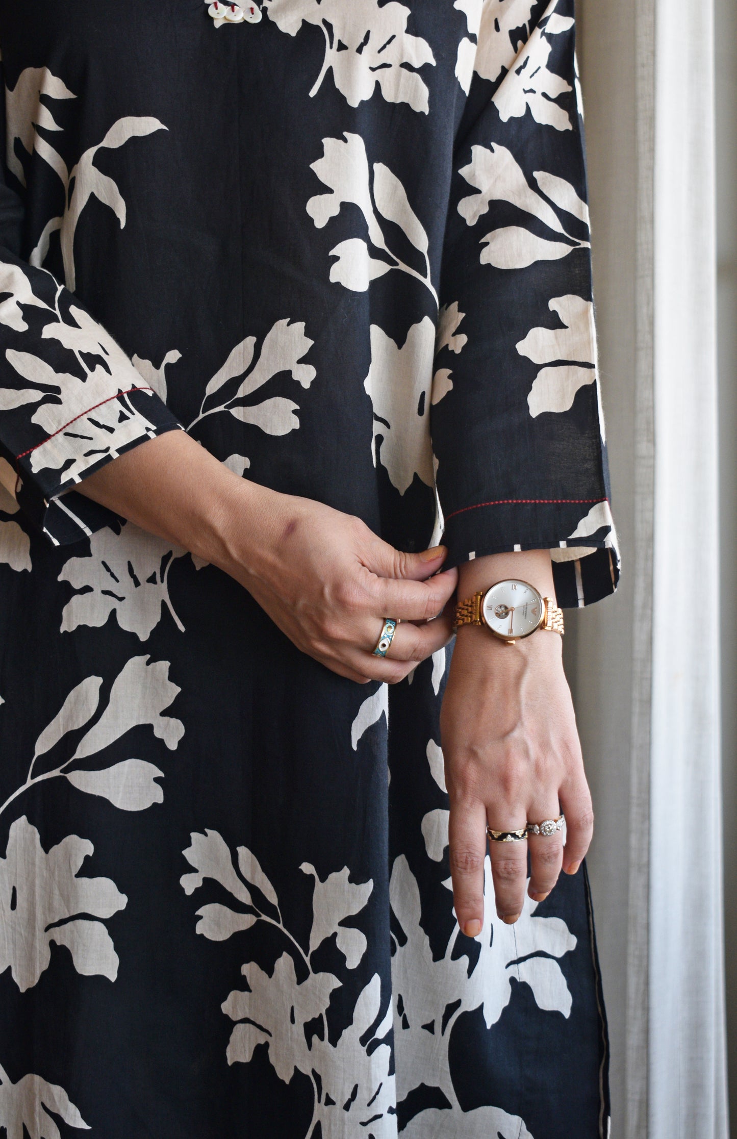 Black Floral Co-Ord Set