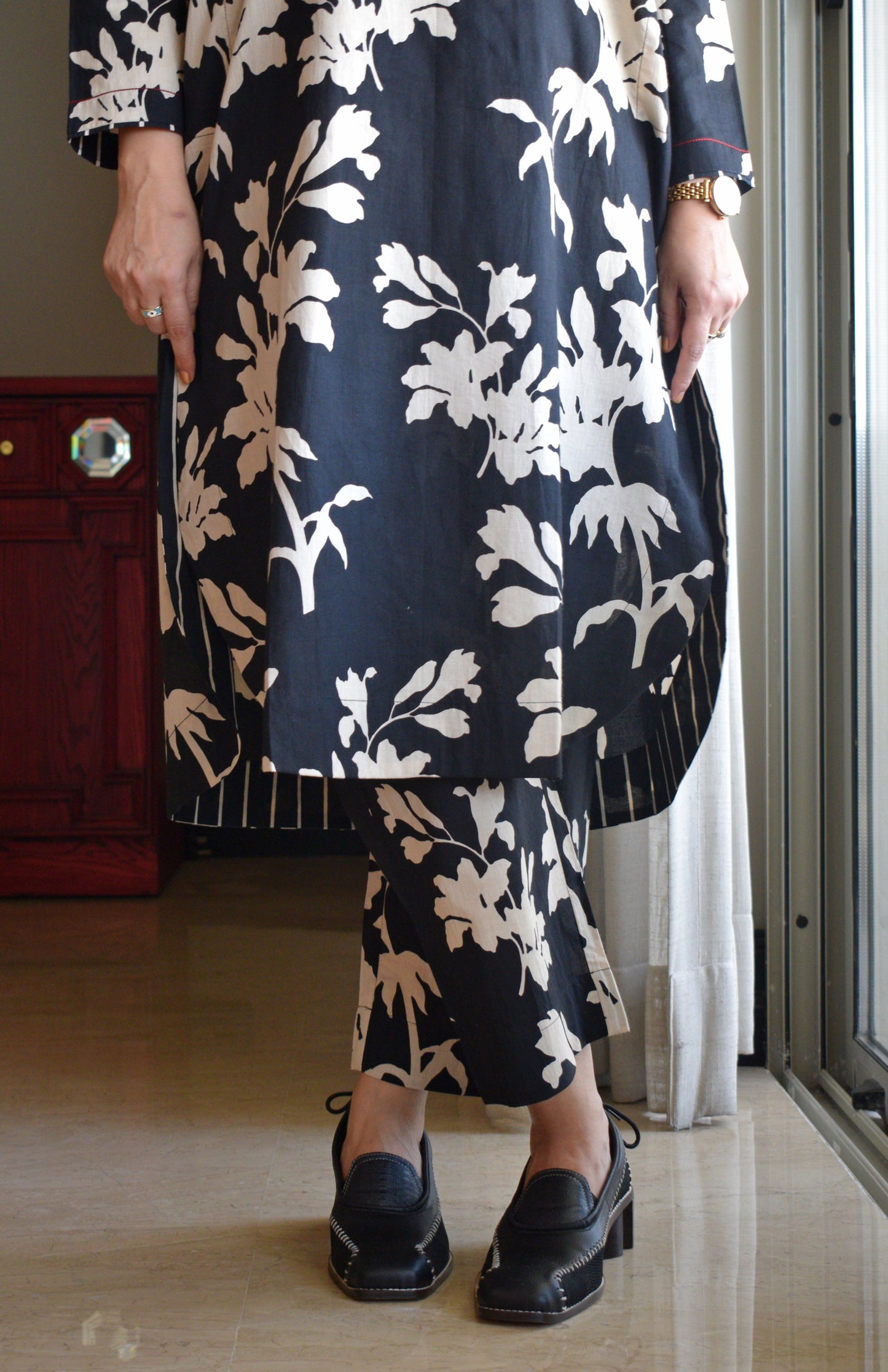 Black Floral Co-Ord Set