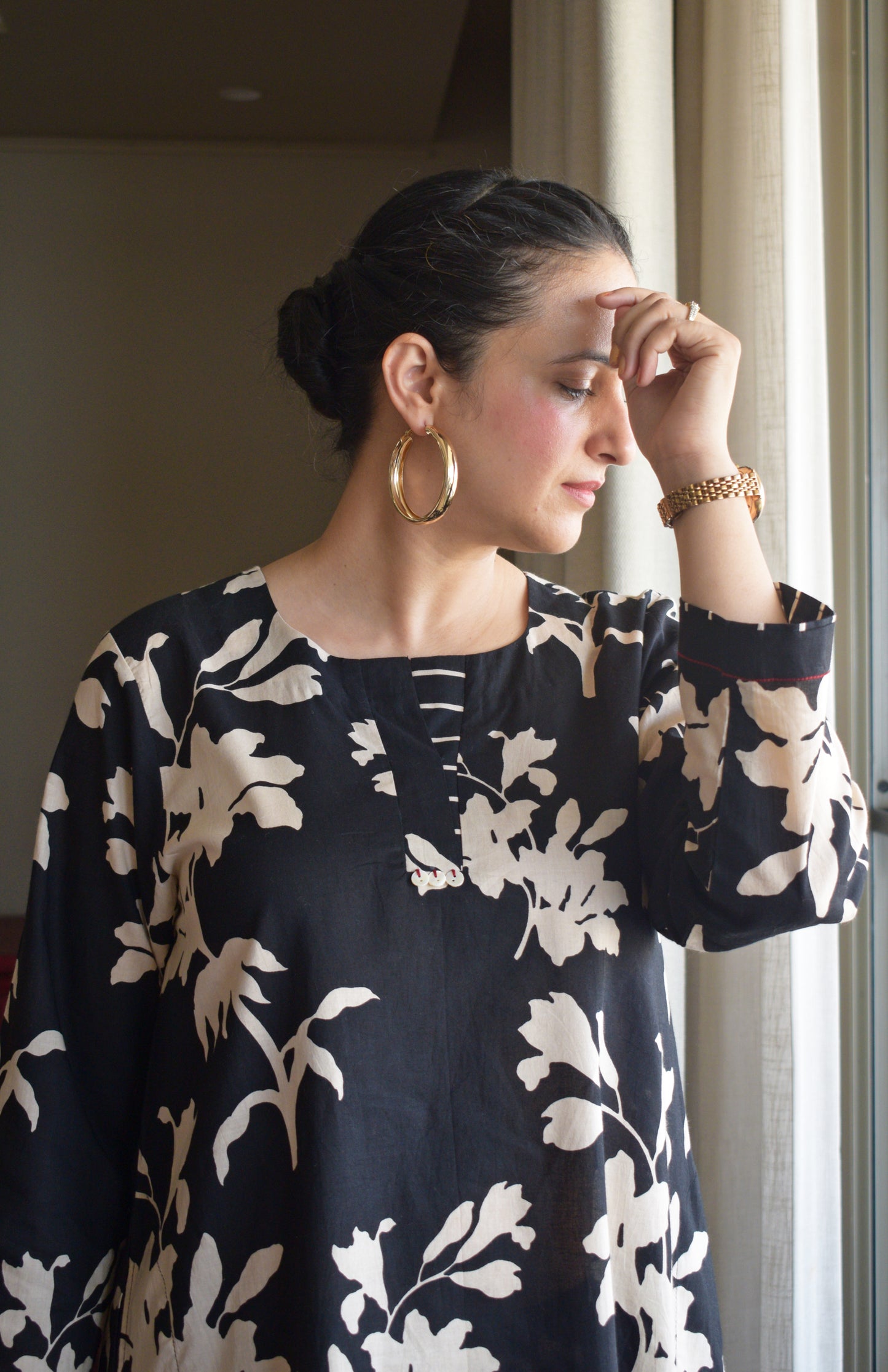 Black Floral Co-Ord Set