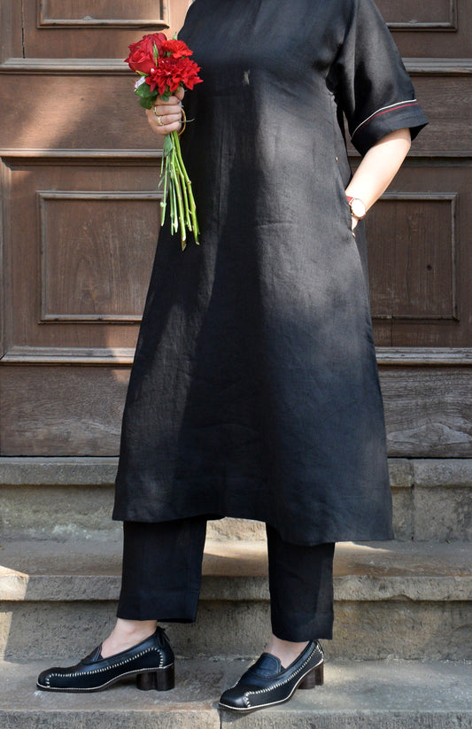 Ink Black Linen pants