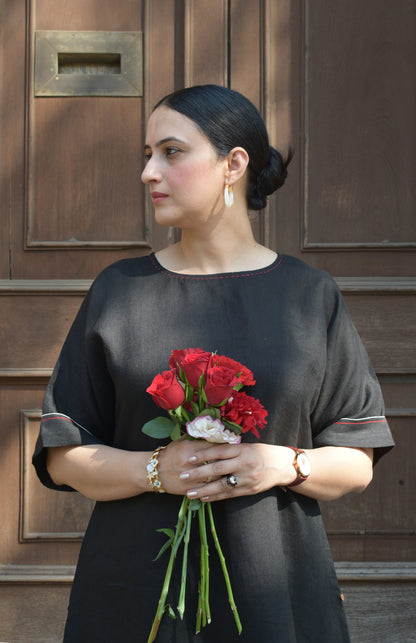 Ink Black Linen Co-ord Set