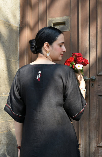 Ink Black Linen Co-ord Set