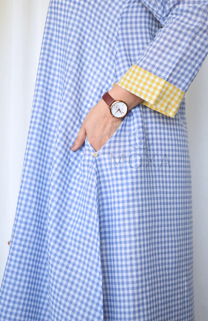 Love-in-a-Mist Handloom Checks Kurta Set