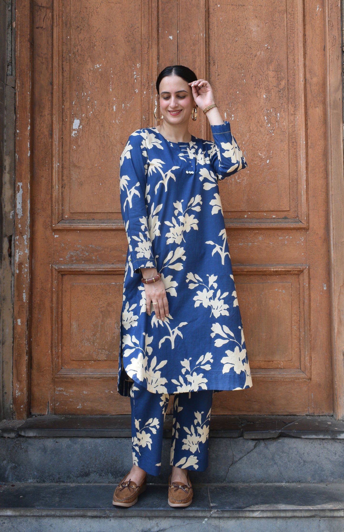 Blue Floral Co-Ord Set