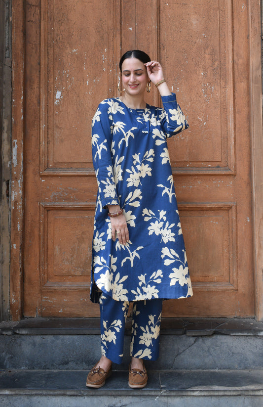 Blue Floral Co-Ord Set