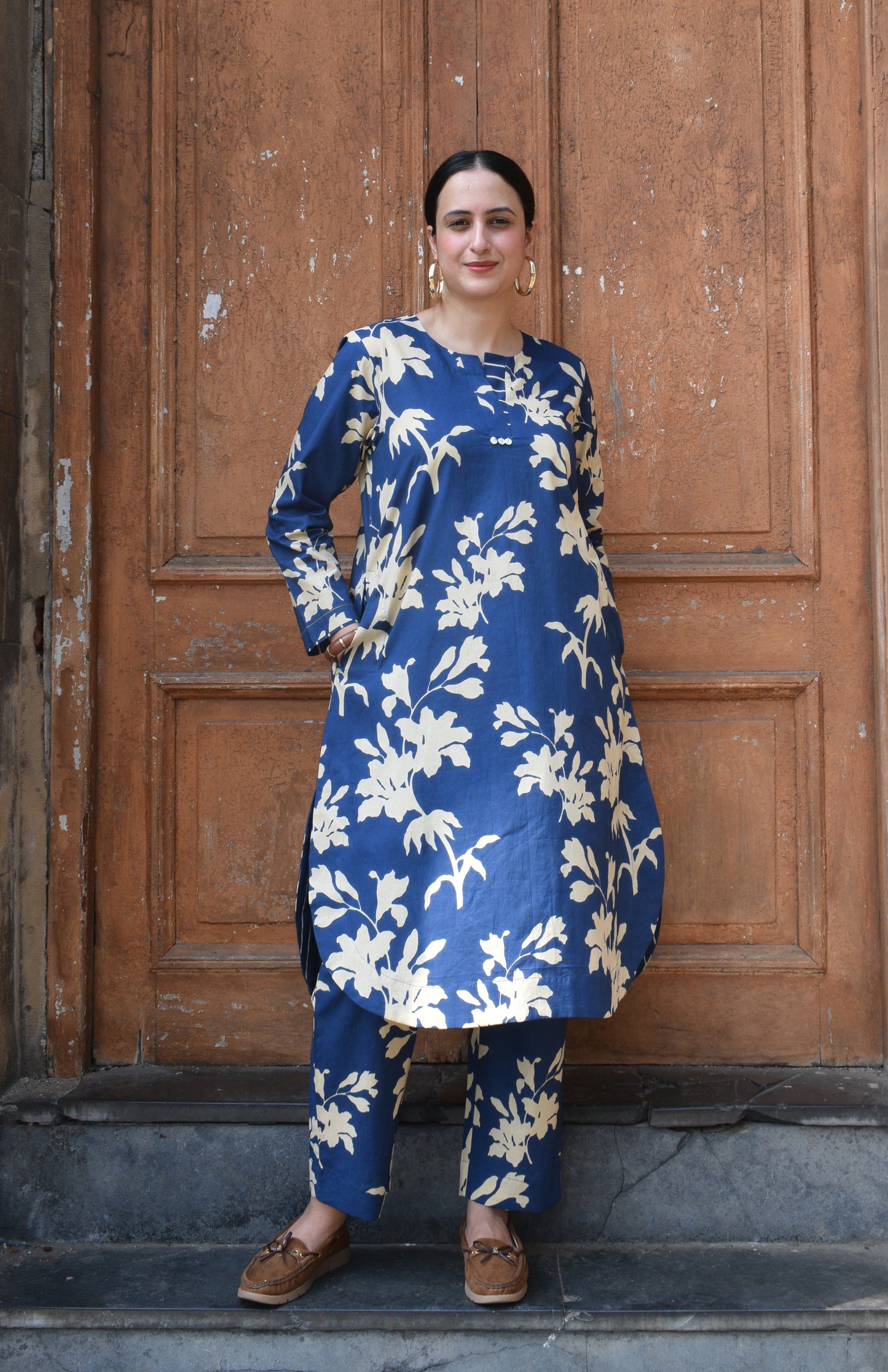 Blue Floral Co-Ord Set