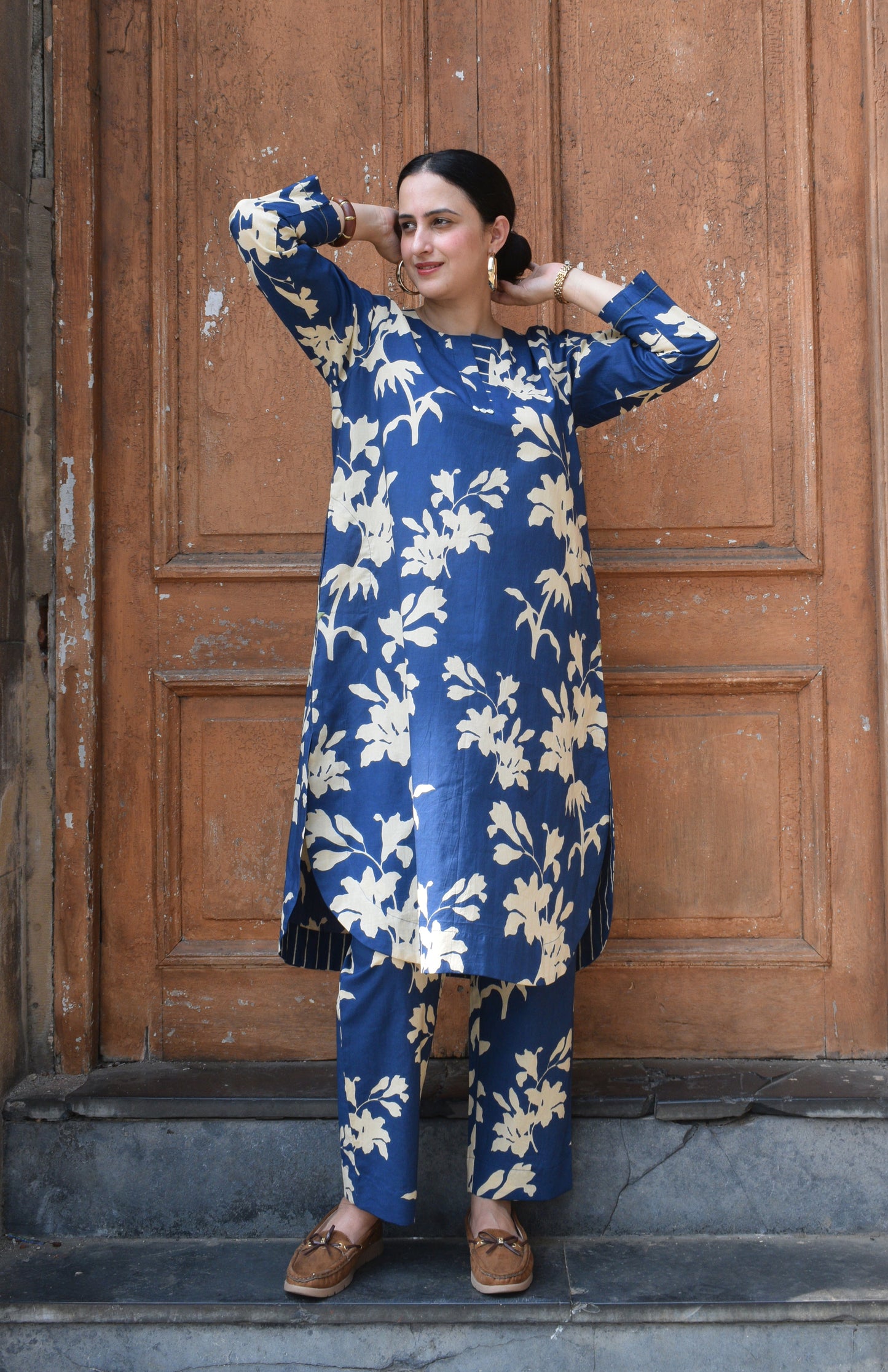 Blue Floral Co-Ord Set