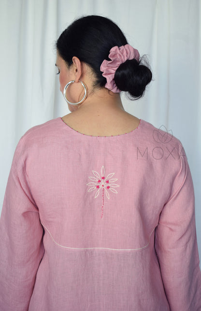 Blush Pink Linen Co-Ord Set